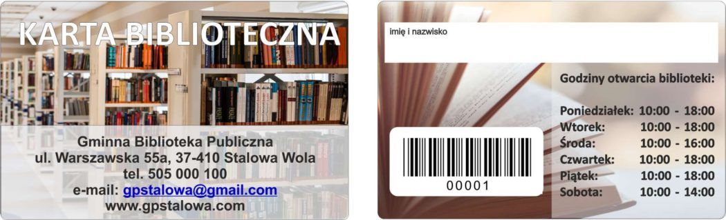 Plastikowe Karty Biblioteczne Producent | Systemy MAK,SOWA,LIBRA Inne